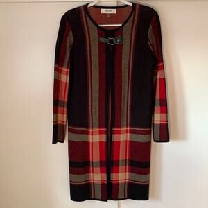 Plaid sweater jacket